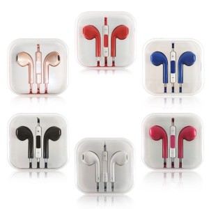 Pakiet słuchawek earPods iPhone X 8 7 6 SE 5 Plus - czerwone