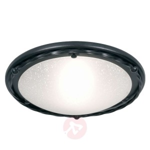 Okrągła lampa sufitowa Pembroke – czarna podstawa