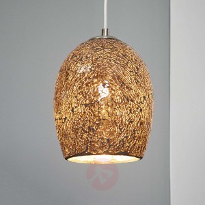 Lampa wisząca mozaika Crackle chrom-brąz