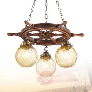 Lampa wisząca Timone ze strukturalnym szkłem