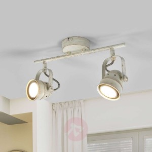 2-punktowa lampa sufitowa LED Leonor, biała