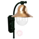 Zewnętrzna lampa ścienna Toscane, zielona