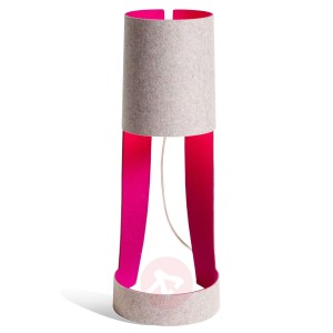 Lampa stołowa Mia szary i fuksja