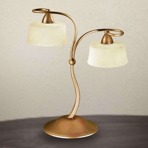 Lampa stołowa Alessio z kloszami Scavo, 2-pkt.