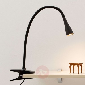 Filigranowa lampa zaciskowa LED Baris w czerni