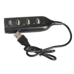 4-portowy port USB 1.1 High Speed ​​Mini Hub - czarny