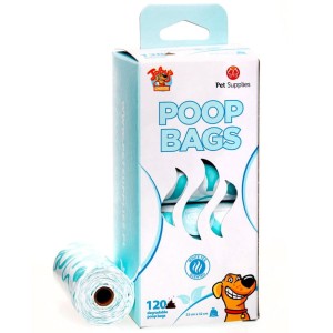 Tobys - Poop Bags Degradowalne worki na odchody o zapachu ... herbaty 8 rolek