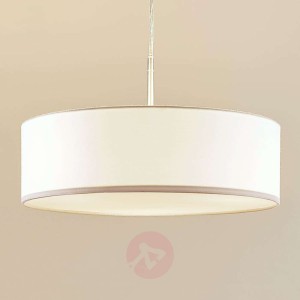 Materiałowa lampa wisząca SEBATIN, biała