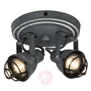Lampa na planie koła Bente, 2 regulowane spoty LED