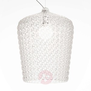 Designerska lampa wisząca Kabuki, przezroczysta