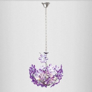 Fioletowa lampa wisząca PURPLE 3-punktowa