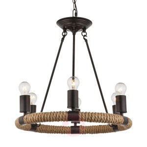Okrągła lampa wisząca LED Ulleu 6-punktowa