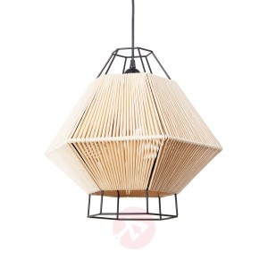 Lampa wisząca Legato ze sznurkiem, beżowa