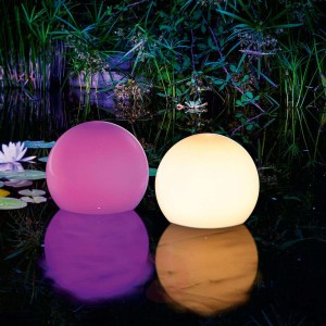 Solarna świecąca kula 20cm multicolor pilot