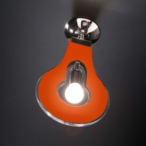 Oryginalna lampa sufitowa Flat pomarańczowa