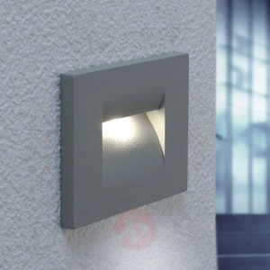 Srebrna ścienna lampa wpuszczana LED NEVIN
