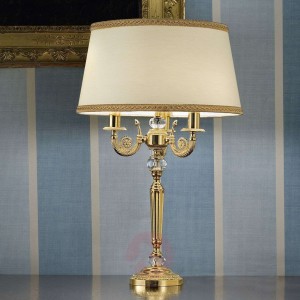 Szlachetna lampa stołowa Marvine pozłacana
