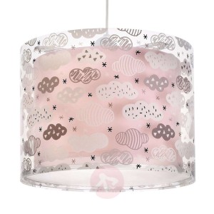 Różowa dziecięca lampa wisząca Clouds