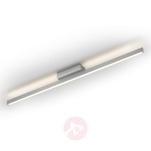 Smukła lampa sufitowa LED Manilo o barwie niklu