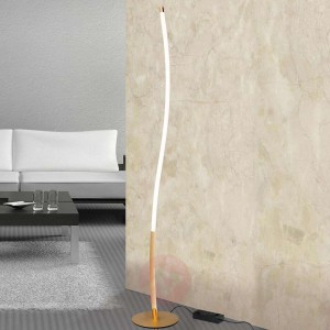 Lampa stojąca LED Alen w złotym kolorze