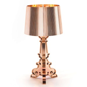 Designerska lampa stołowa LED Bourgie, miedziana