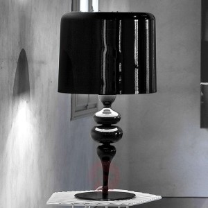 Lampa stołowa Eva TL3+1G 75 cm, czarna