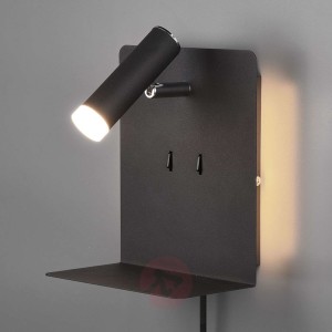 Kinkiet LED Element z półką czarny matowy