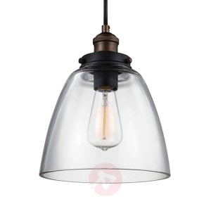 Lampa wisząca Baskin B, stary mosiądz, cynk