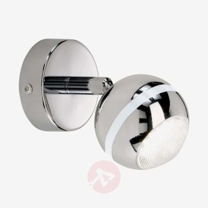 Lampa ścienna Groove z LED chrom