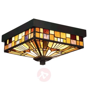 Lampa sufitowa zewnętrzna Inglenook kolorowe szkło