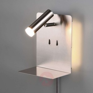 Kinkiet LED Element z półką nikiel matowy