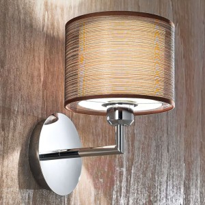 Elegancka lampa ścienna BONNIE z mater. abażurem