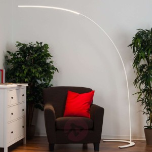 Minimalistyczna lampa stojąca LED Danua, biała