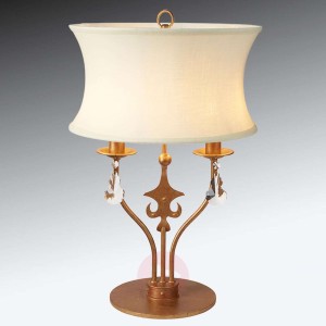 Dekoracyjna tekstylna lampa stołowa Windsor