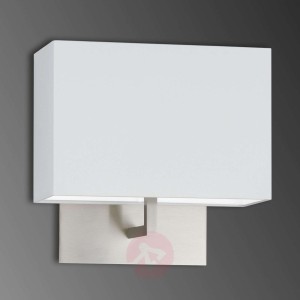 Lampa ścienna VINA z białą tkaniną chintz