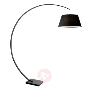 Czarna łukowa lampa stojąca Arc
