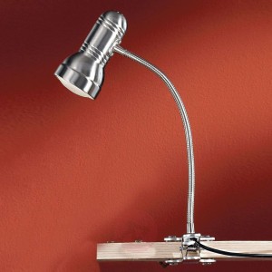 Lampa z klamrą zaciskową Samala satyna