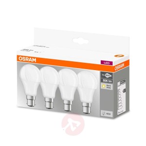 Żarówka LED B22d 9W, ciepła biel, 806 lm, 4 szt.