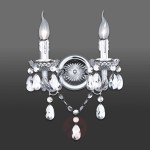 Chromowana lampa ścienna PERDITA