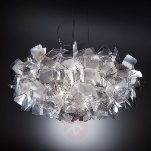 Ekscytująca lampa wisząca CLIZIA, barwy dymu