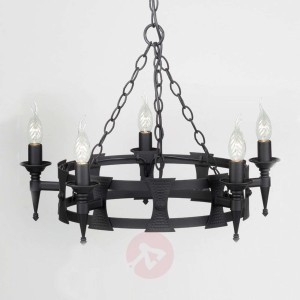 Lampa wisząca SAXON kute żelazo czarna