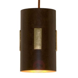 Prostoliniowa lampa wisząca SOLO brązowa-czarna