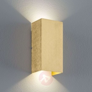 Lucande Mira lampa ścienna, mosiądz matowy, 7 cm