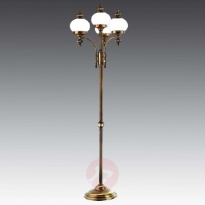4-punktowa lampa stojąca DELIA, stary mosiądz