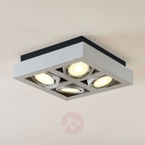 Spot sufitowy LED Ronka, 4-pkt., kwadratowy, biały