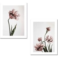 Zestaw 2 obrazów Flowers 30x40 cm