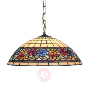 Lampa wisząca Flora styl Tiffany dół otwarty 1xE27