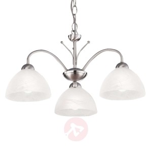 Piękna lampa wisząca MILANESE 3-punktowa, srebrna