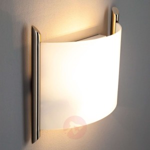 Lampa ścienna Flippa, 31 cm, nikiel satynowany