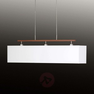 Urzekająca tekstylna lampa wisząca Casta biała